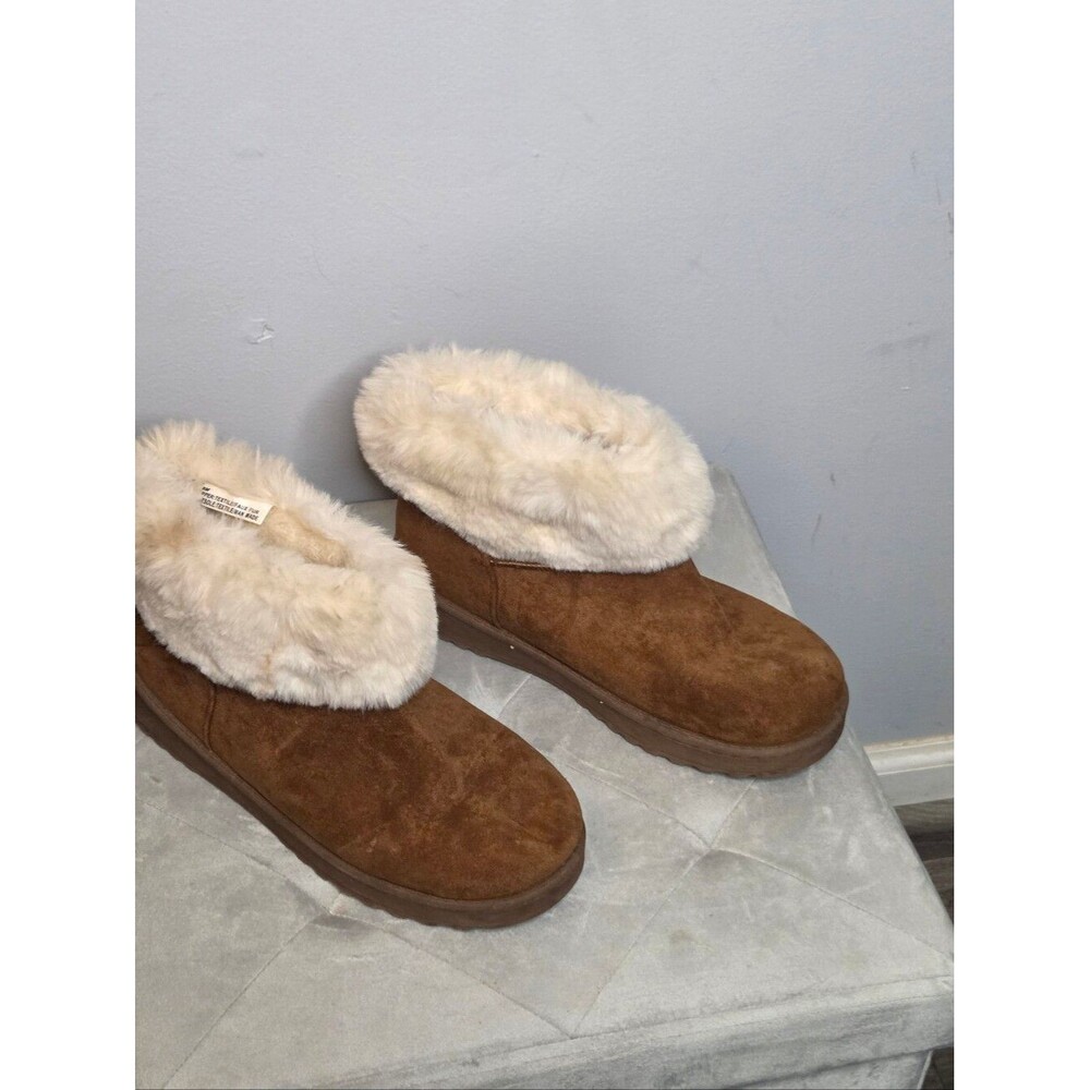 Cliffs by White Mountain Women’s Cozy Faux-Fur Lined Boots Brown, Sz 8